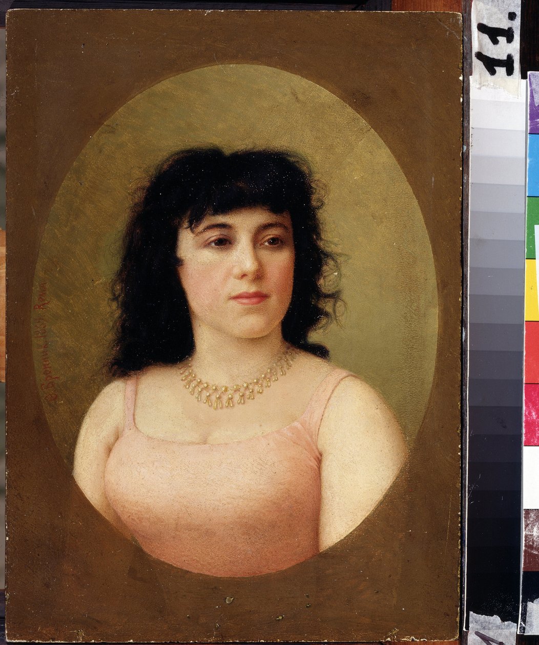 ""Retrato da bailarina italiana Virginia Zucchi (1849-1930)"" Pintura de Feodor Andreyevich Bronnikov (1827-1902) 1889 Tuganov Art Museum of the North Ossetian, Vladikavkaz de Fedor Andreevich Bronnikov