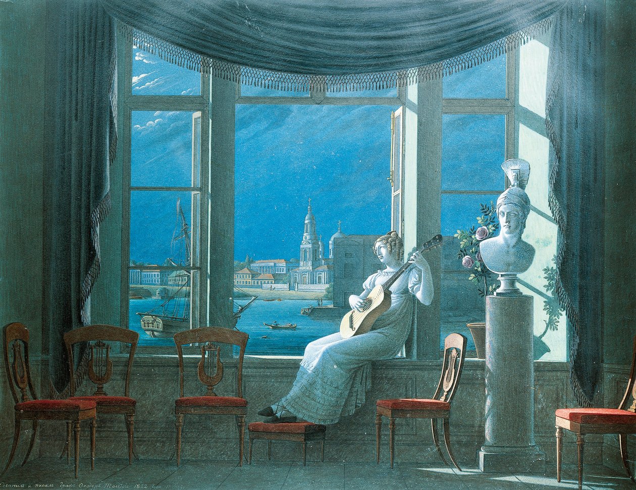Na Janela da Noite ao Luar, de Fyodor Tolstoy de Fedor Petrovich Tolstoy