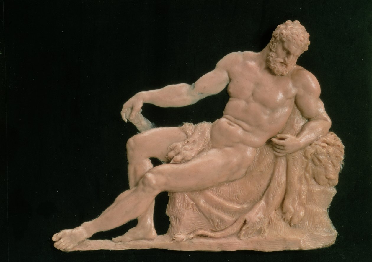 Hércules em repouso, c.1806 (cera na ardósia) de Fedor Petrovich Tolstoy