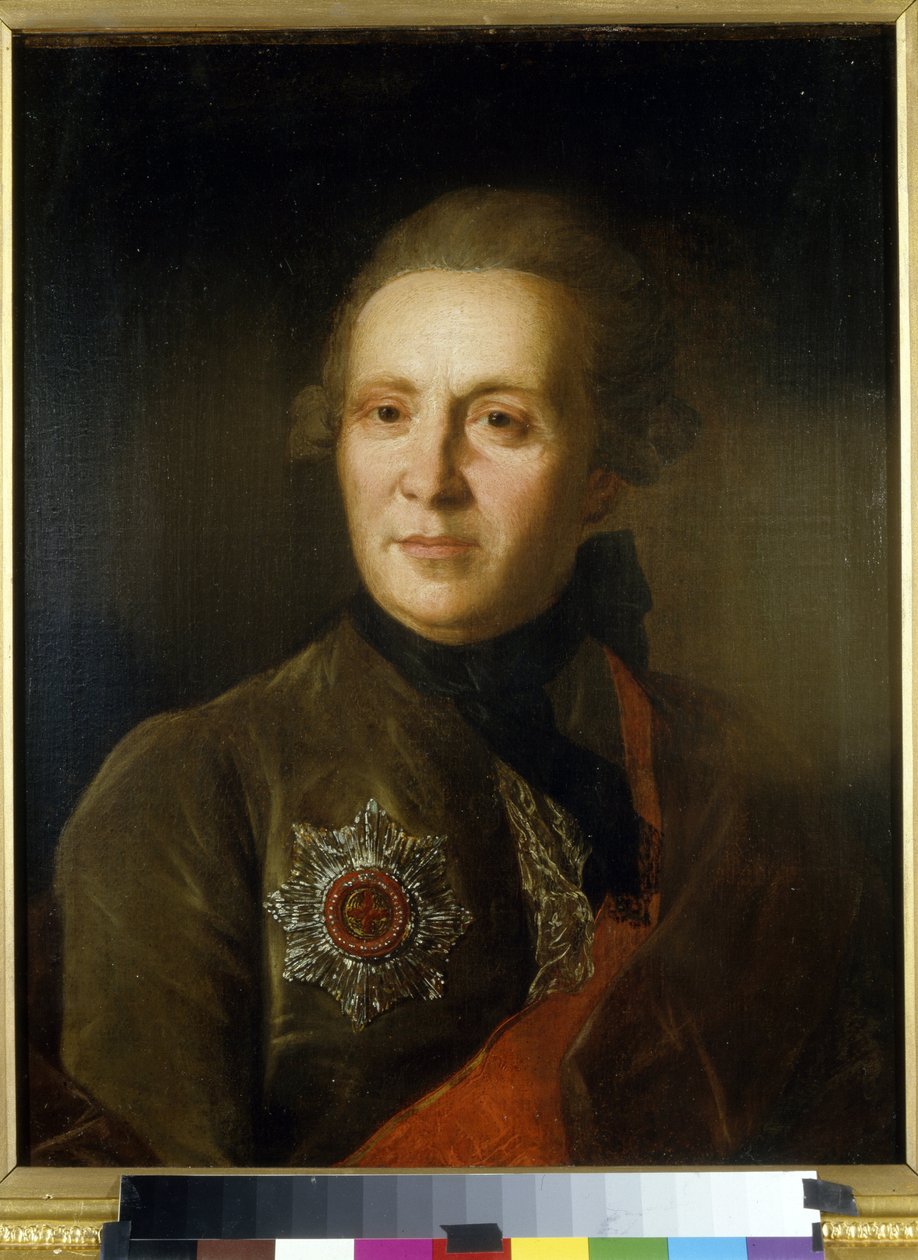 Retrato do poeta Alexandre Soumarokov (1717-1777) (Retrato do poeta A. Sumarokov). Peinture de Fyodor (Fedor ou Fiodor) Stepanovich Rokotov (1735-1808), huile sur toile, vers 1770-1780. Art russe 18 siecle. Museu Estatal de Arte da Rpublic Latvia, Riga (L de Fedor Stepanovich Rokotov