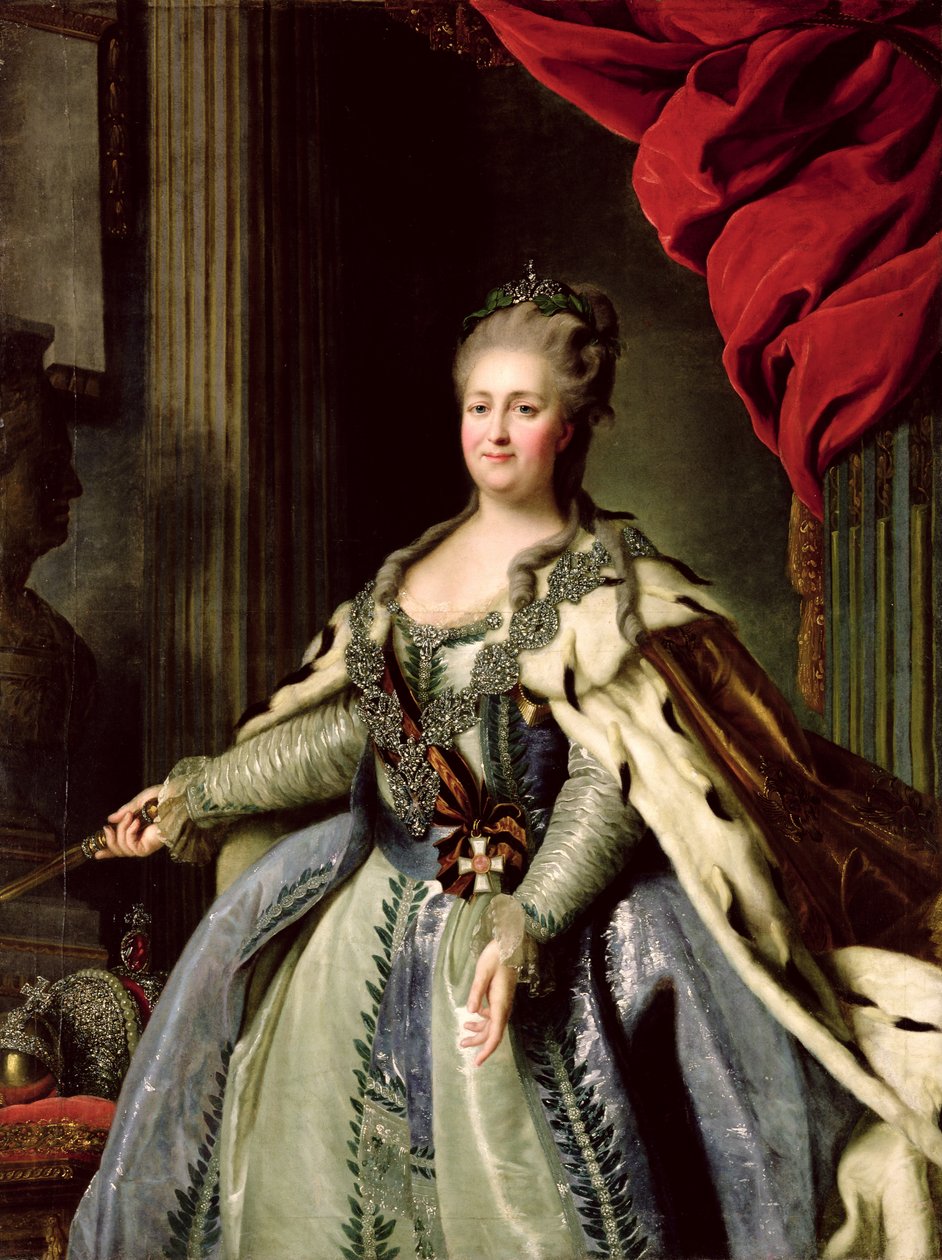 Retrato de Catarina II (1729-96) c.1770 (óleo sobre tela) de Fedor Stepanovich Rokotov