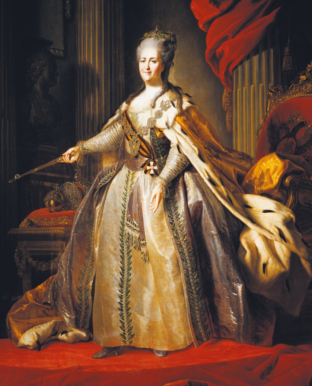 Retrato de Catarina II, também conhecida como Catarina, a Grande (Stettin de Fedor Stepanovich Rokotov