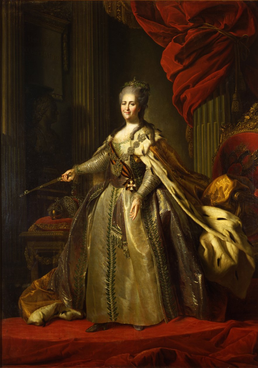Retrato da imperatriz Catarina II 1729-1796, 1775-1780 de Fedor Stepanovich Rokotov