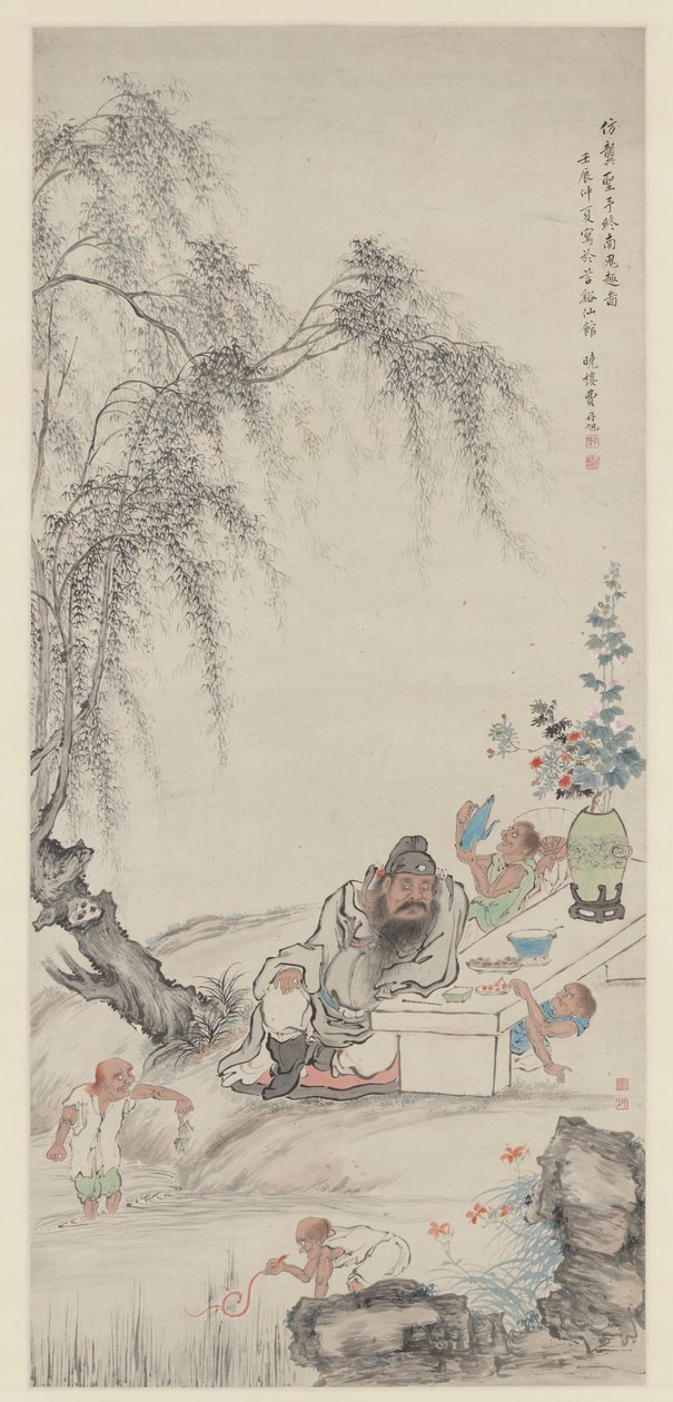Zhong Kui e seus assistentes sob salgueiros de Fei Danxu