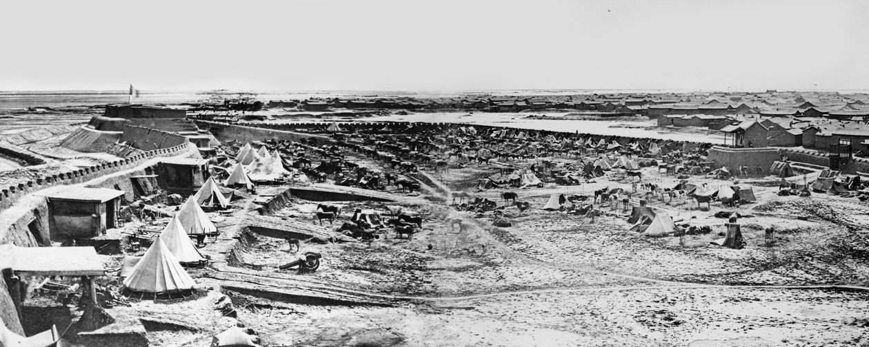 Acampamento britânico nos Fortes de Taku, China, 1860 de Felice Beato