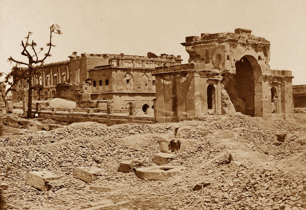 Gateway e sala de banquetes, Lucknow de Felice Beato