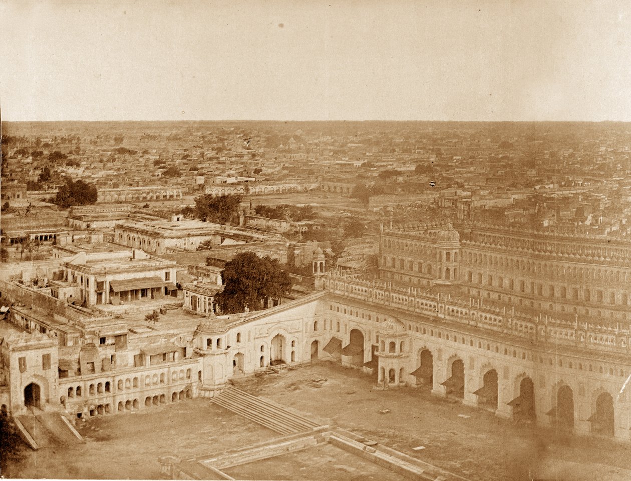 Panorama de MachiBoran, Lucknow de Felice Beato