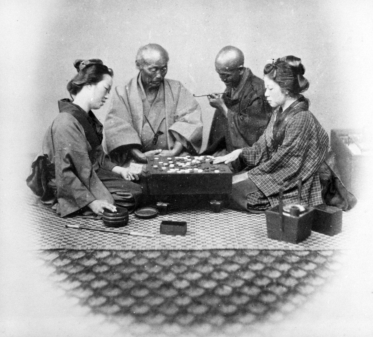 Jogando Go, c.1860s de Felice Beato