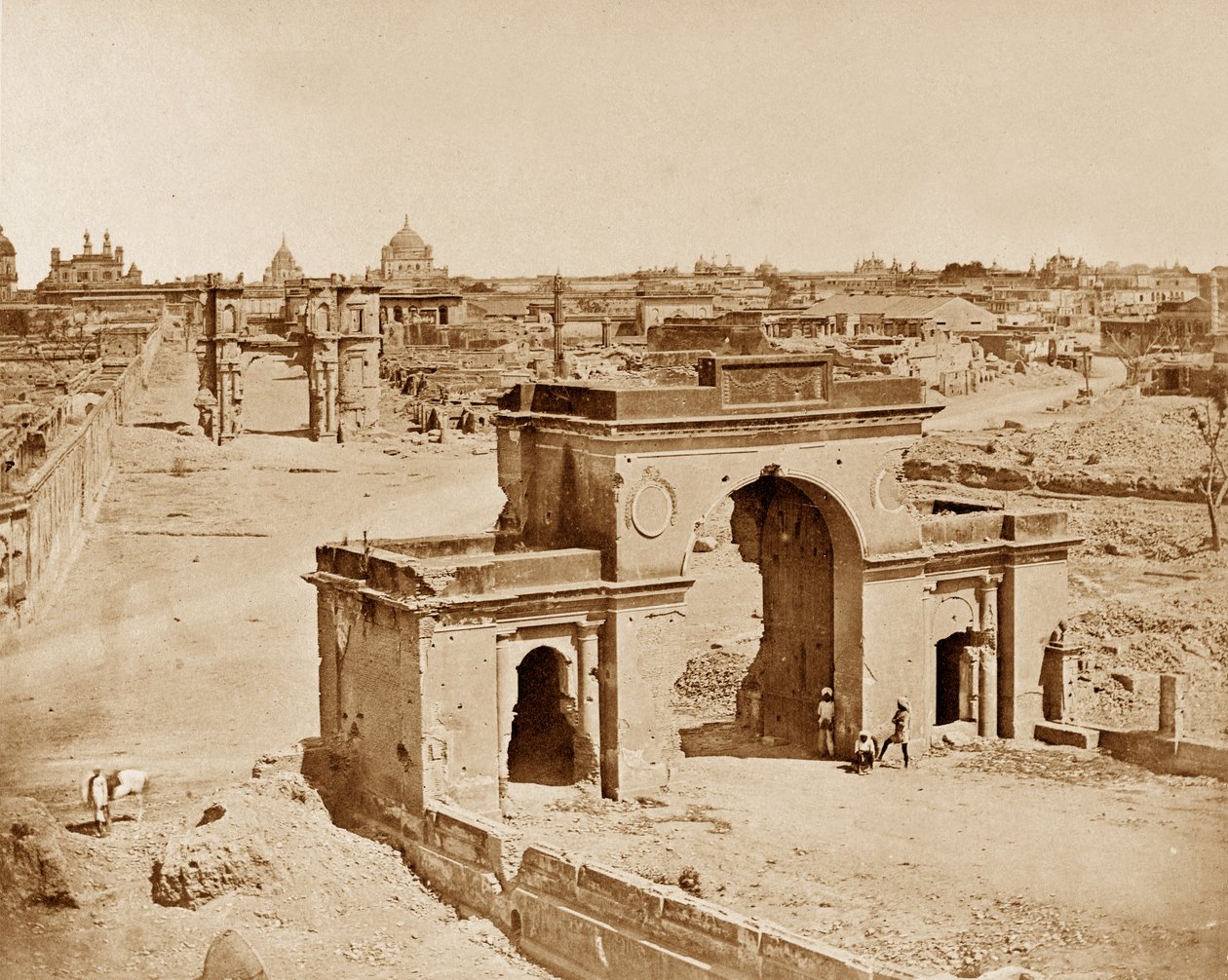 A porta da guarda do Bailee, Lucknow de Felice Beato