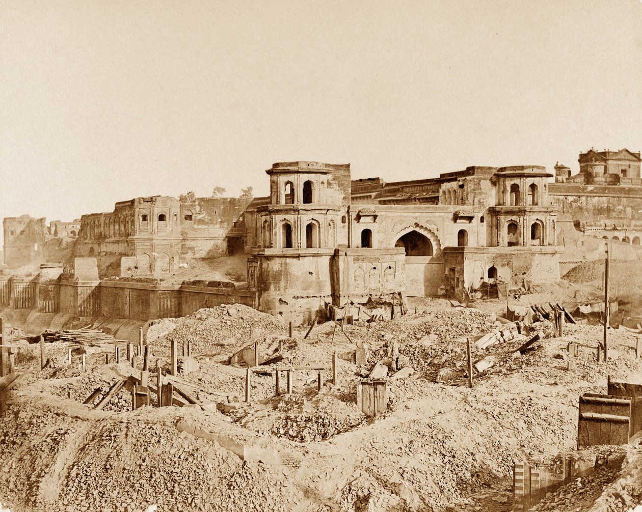 O Munchee Bau ou Antiga Cidadela de Lucknow de Felice Beato