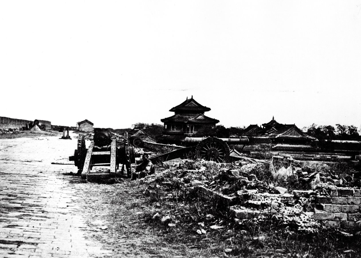 Topo da Muralha de Pequim, 1860 de Felice Beato