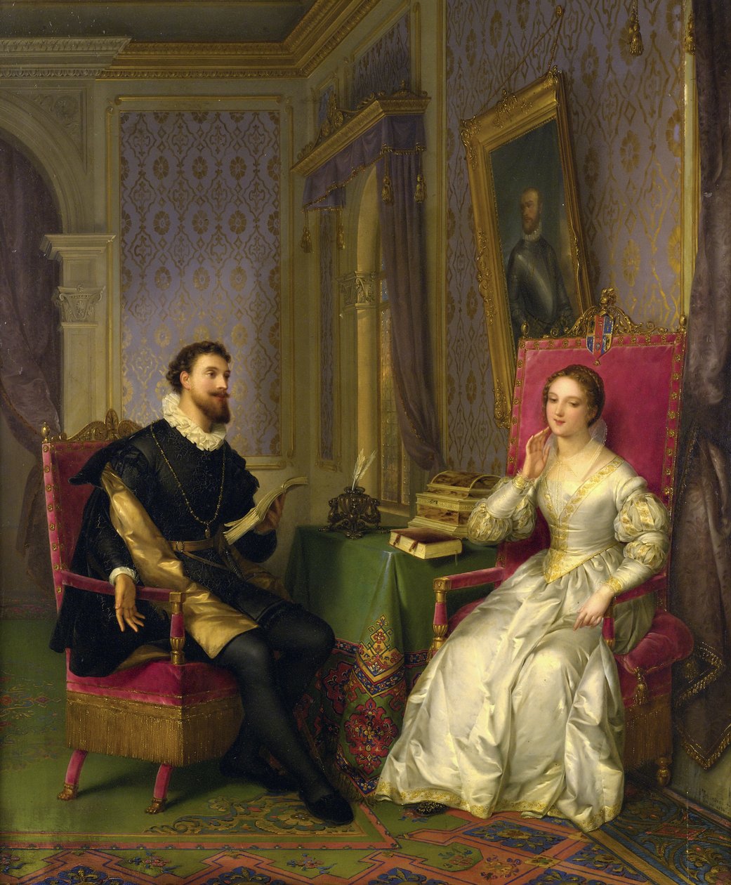 Torquato Tasso e Leonora d&39;Este de Felice Schiavoni