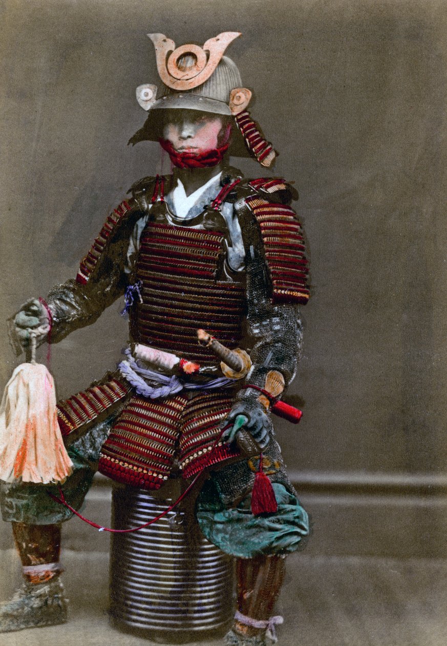 Um samurai em armadura, Japão, 1882 de Felice Beato