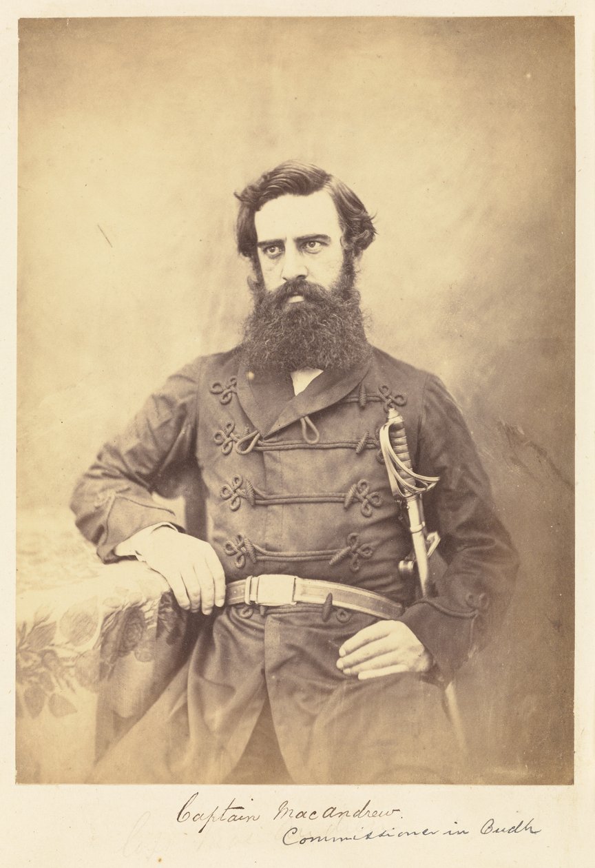 Capitão MacAndrew. Comissário em Oudh de Felice Beato