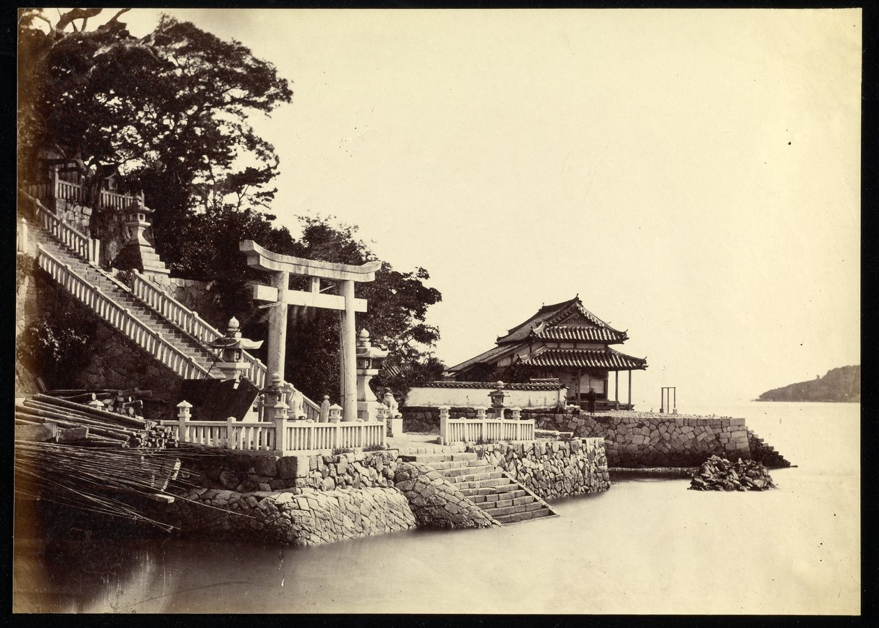 Entrada do Templo de Kami-Hamayou, em Shimonoseki de Felice Beato
