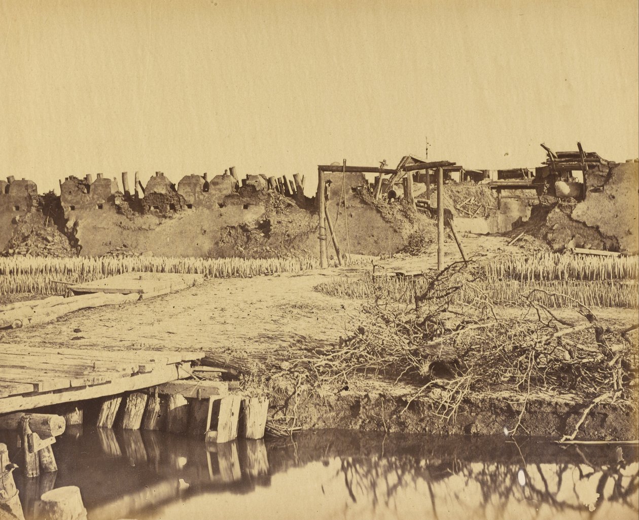 Exterior do forte norte mostrando a entrada inglesa 21 de agosto de 1860 de Felice Beato