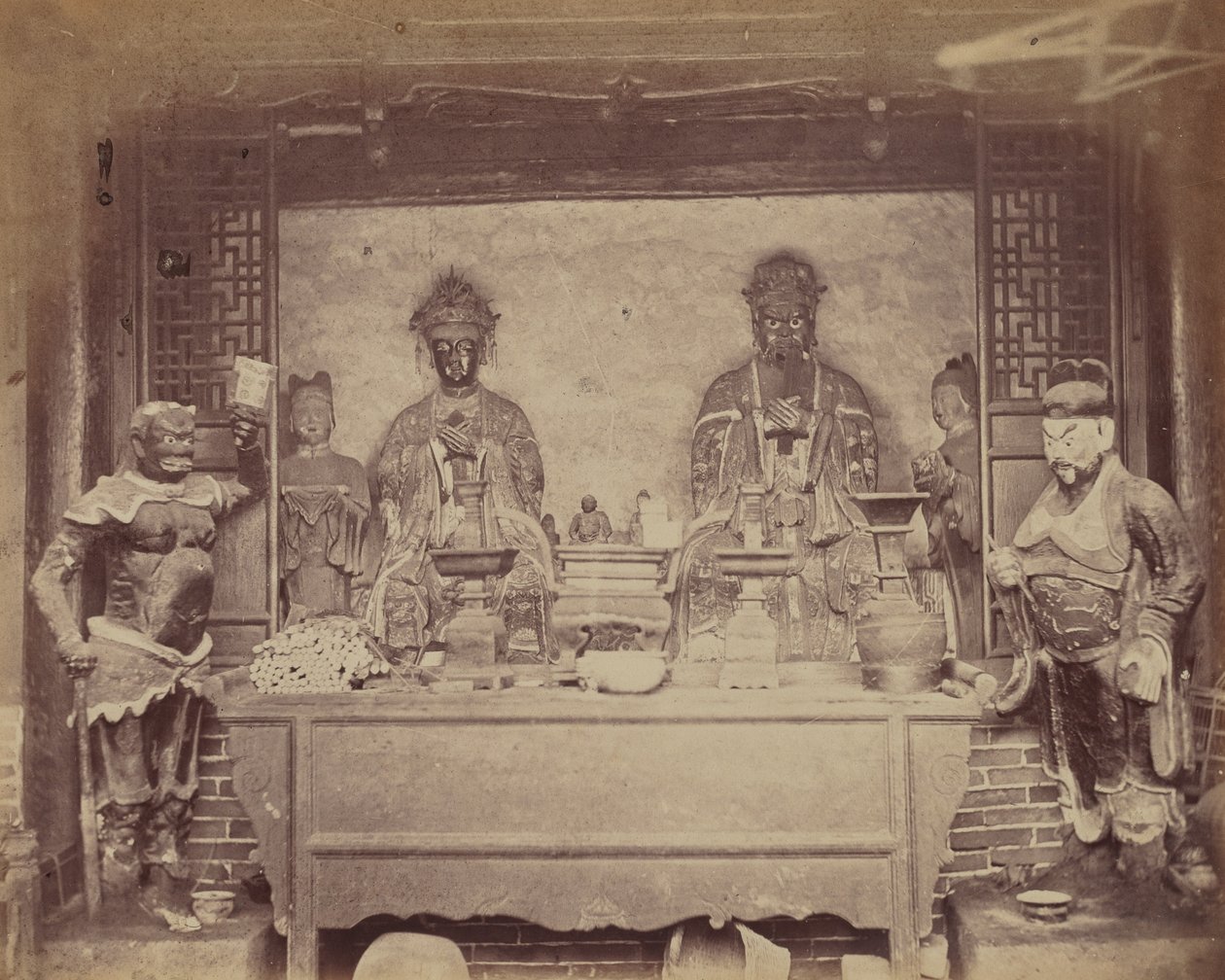 Head Quarter House, Primeira Divisão, Pehtang, China, 1860. de Felice Beato