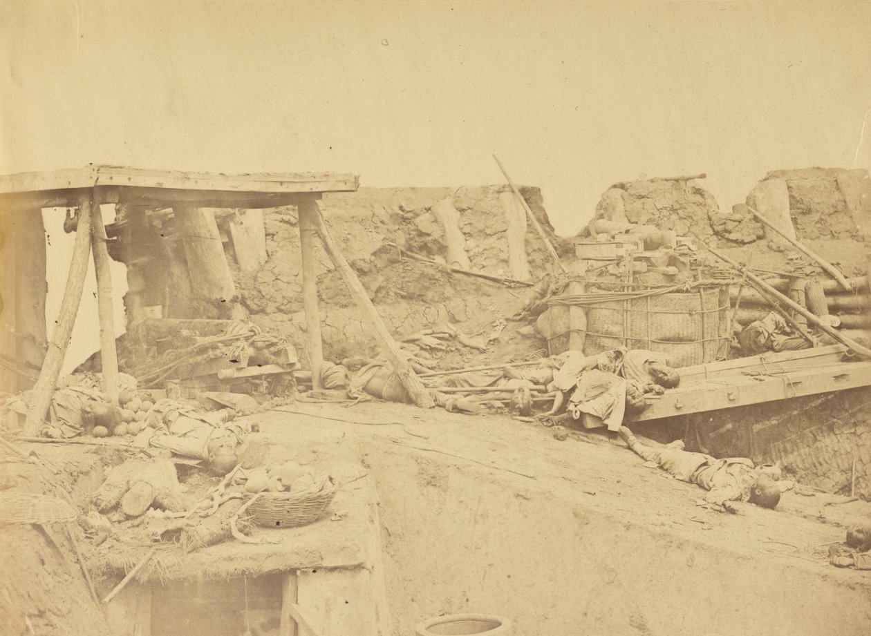Interior da entrada britânica, North Fort 21 de agosto de 1860 de Felice Beato