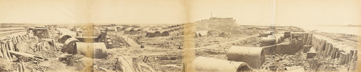 Interior do North Fort Taku após sua captura em 21 de agosto de 1860 de Felice Beato