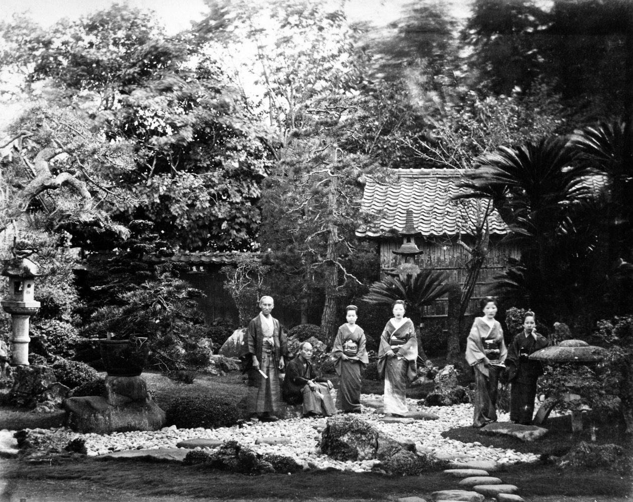 Jardim Japonês em Hara, c.1860s de Felice Beato