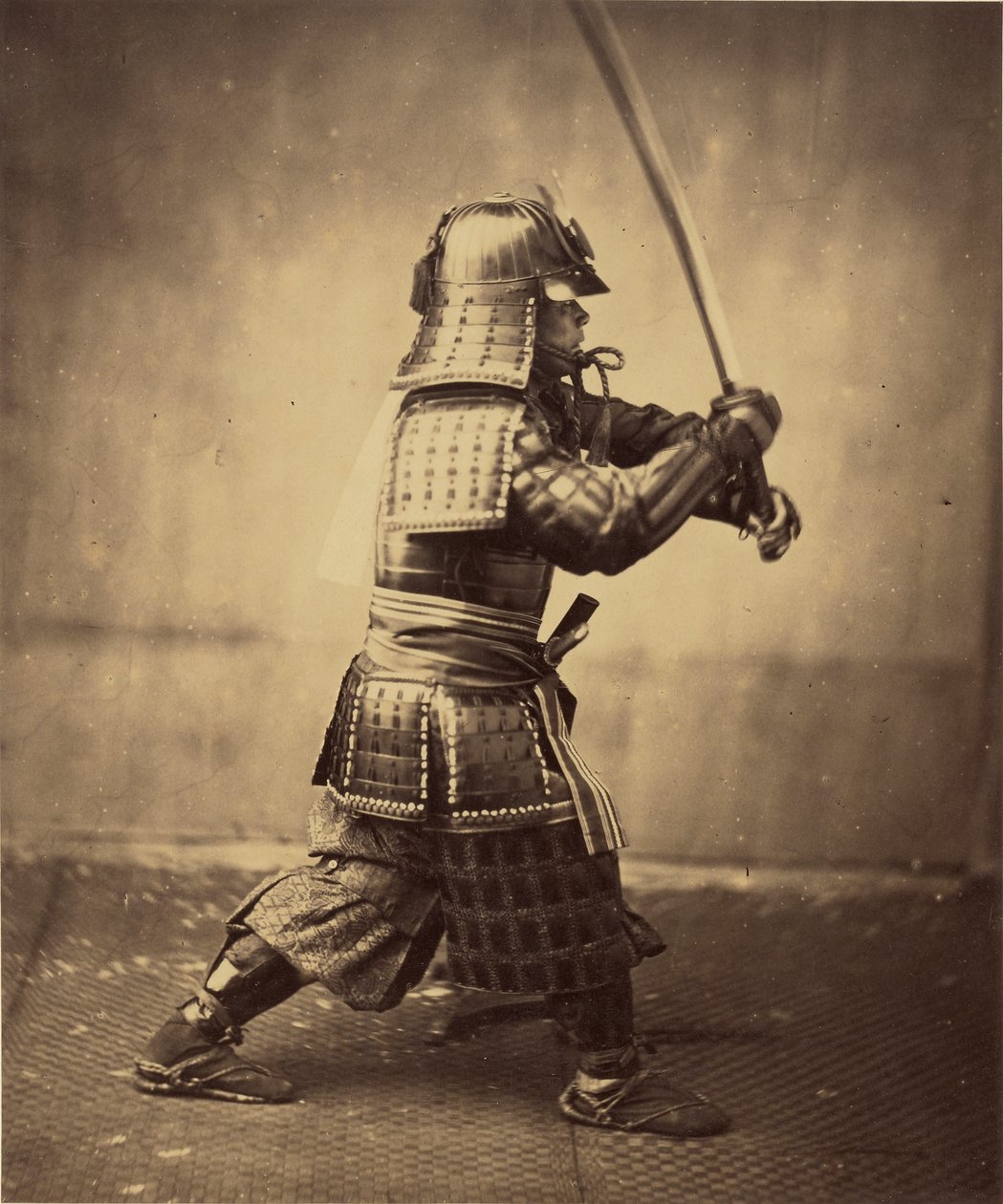 Guerreiro japonês em armadura, 1865-7 de Felice Beato