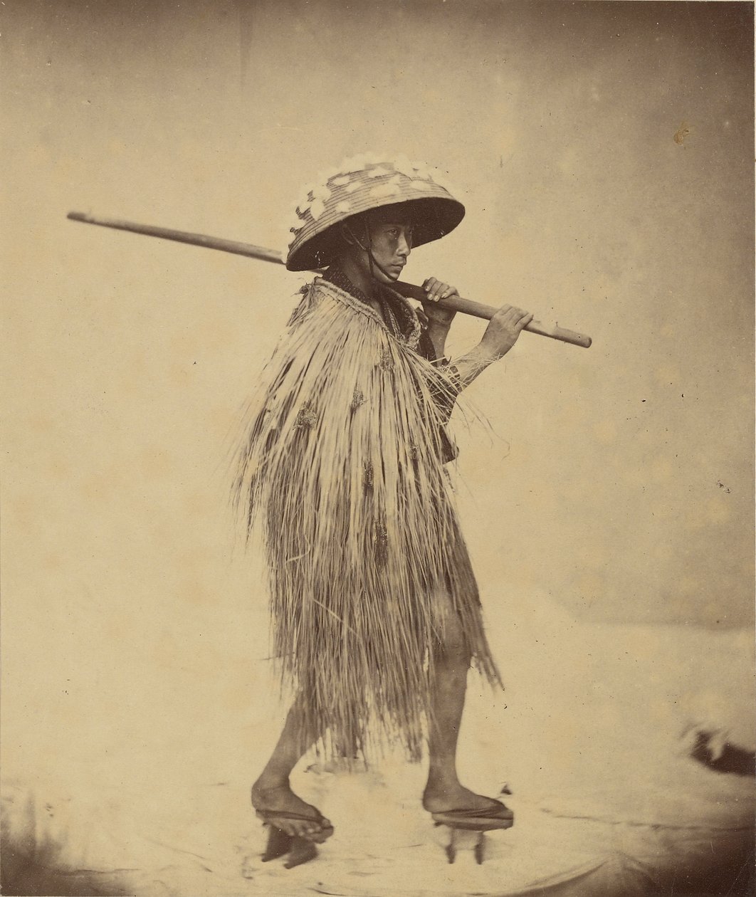 Japonês em Mackintosh, c.1865 de Felice Beato