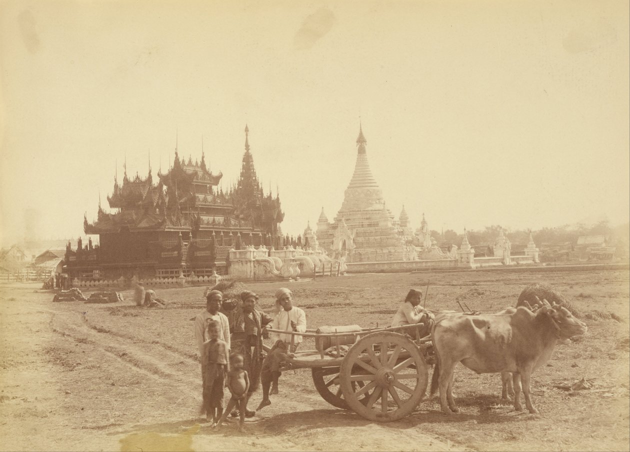 Pagoda e Kyaung construídos pelo capitão da guarda-costas do rei Thibaw Min de Felice Beato