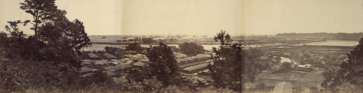 Panorama, Yokohama de Governors Hill de Felice Beato