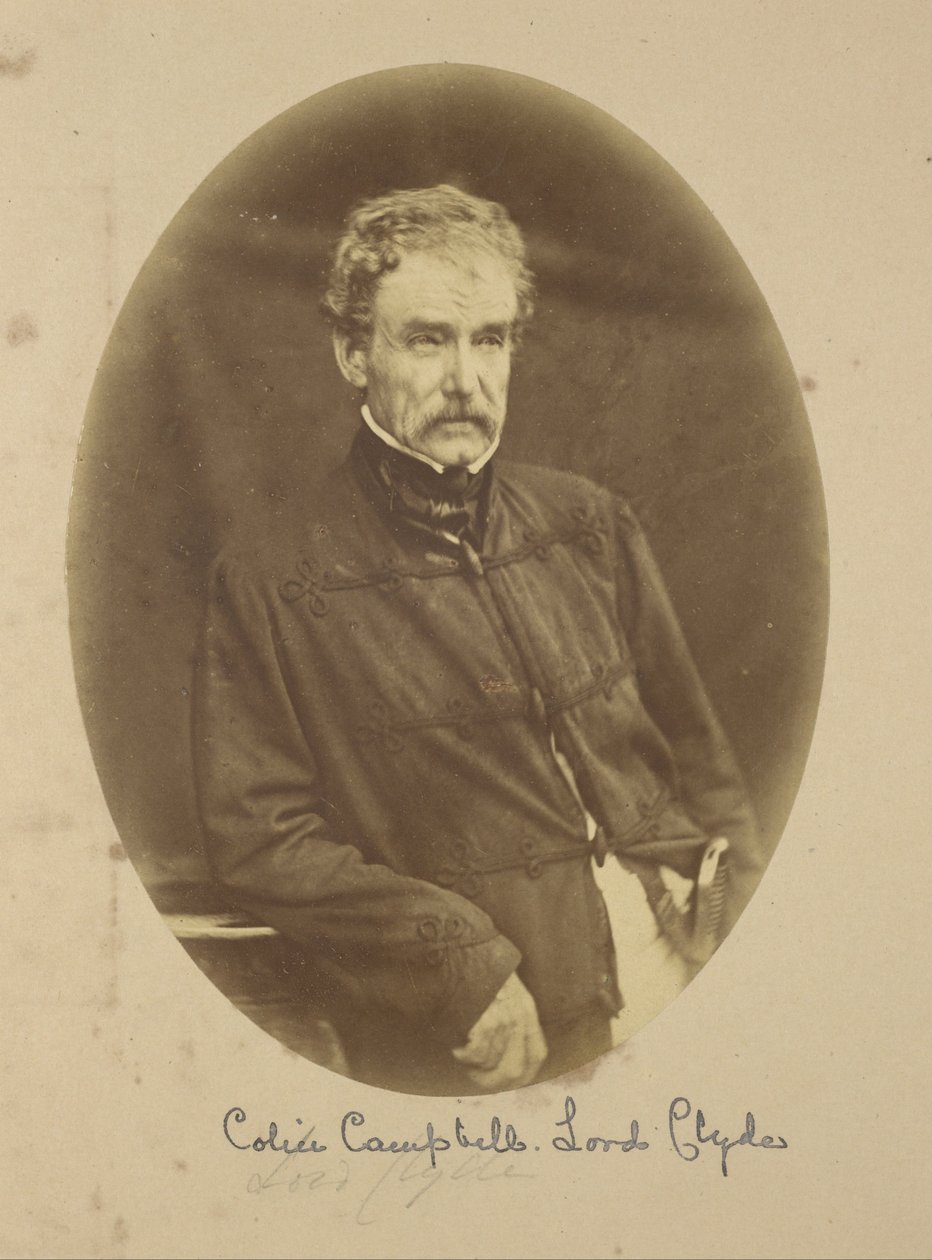 Retrato de Sir Colin Campbell Lord Clyde, comandante em chefe na Índia de Felice Beato