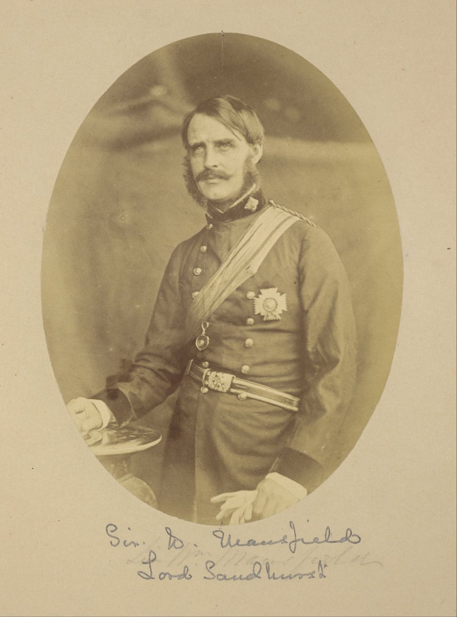 Retrato de Sir Major-General William Rose Mansfield, 1º Barão Sandhurst de Felice Beato