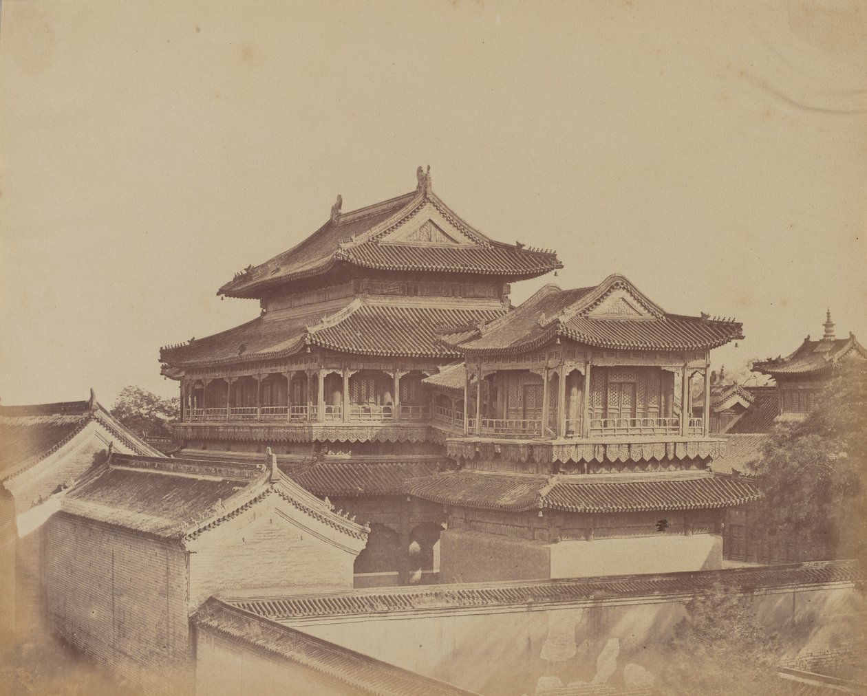 Templo de Confúcio, Pequim, outubro de 1860 de Felice Beato