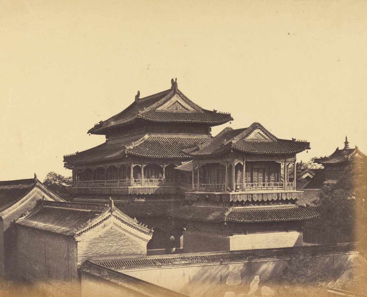 Templo de Confúcio, Pekin, outubro de 1860 de Felice Beato