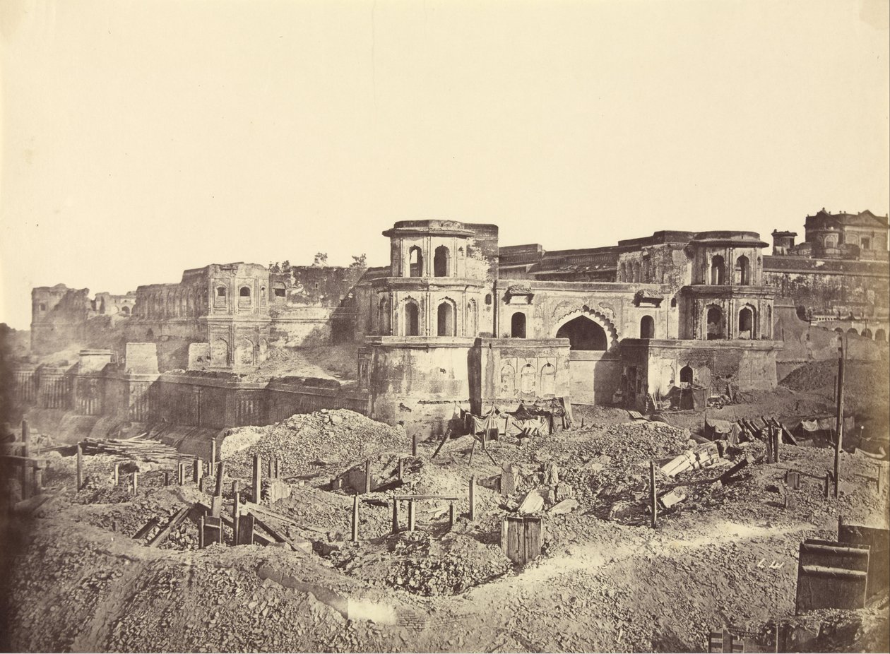 O Mucha Bawn ou a Antiga Cidadela de Lucknow de Felice Beato