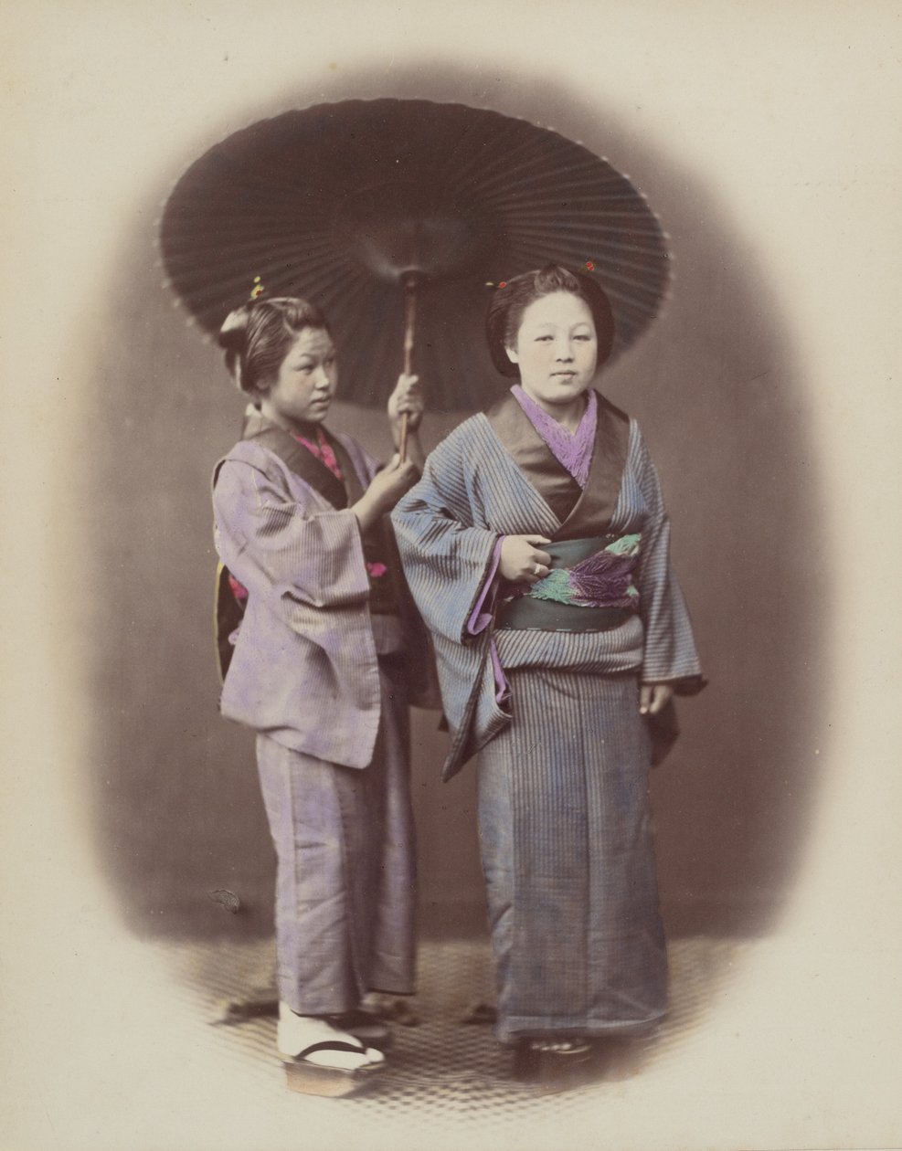 Moça e Servo, 1868. de Felice Beato