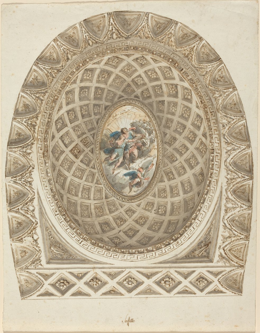 A Cúpula Coffered com Apollo e Phaeton de Felice Giani