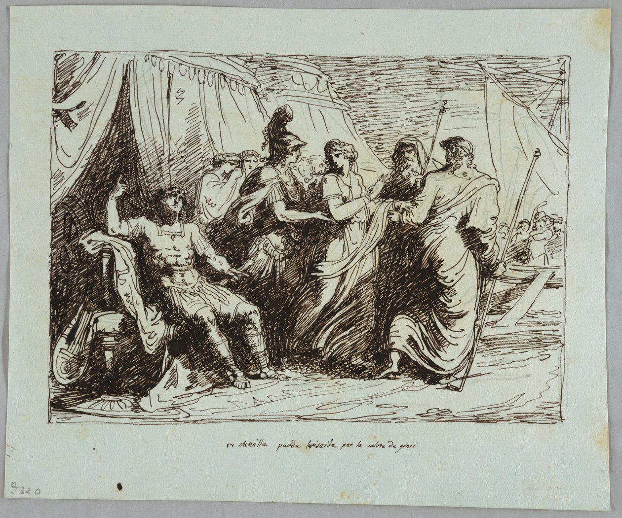Aquiles rende Briseis de Felice Giani