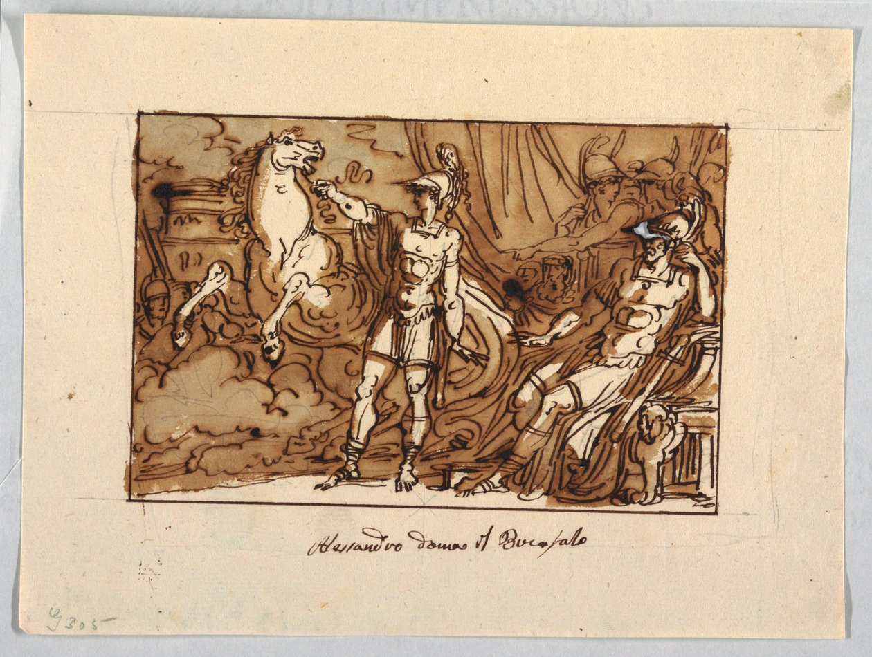 Alexandre, o Grande, Domando Bucéfalo de Felice Giani