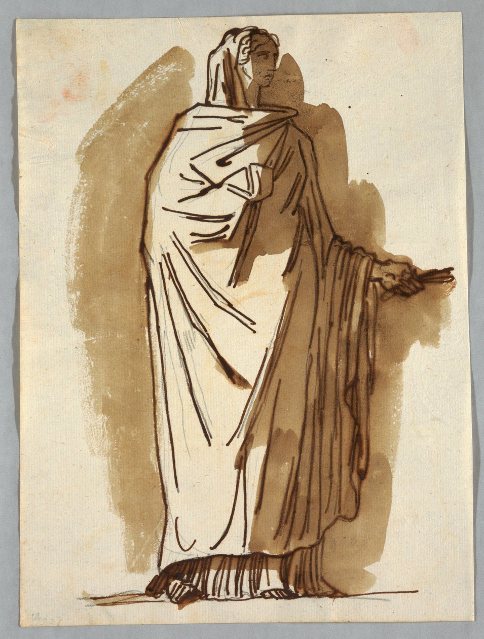 Estátua antiga de uma sacerdotisa de Felice Giani