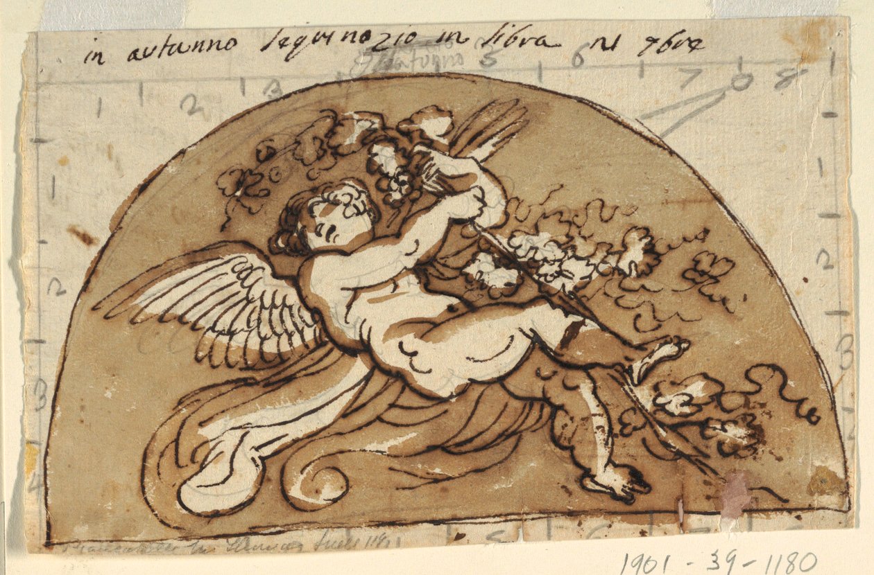 Outono, Lunette para Teto da Sala Octogonal, Palazzo Milzetti, Faenza de Felice Giani