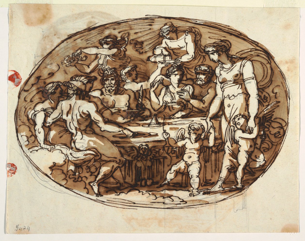 Banquete dos Deuses, variante para a Sala de Jantar, Palazzo Guarini, Forli de Felice Giani