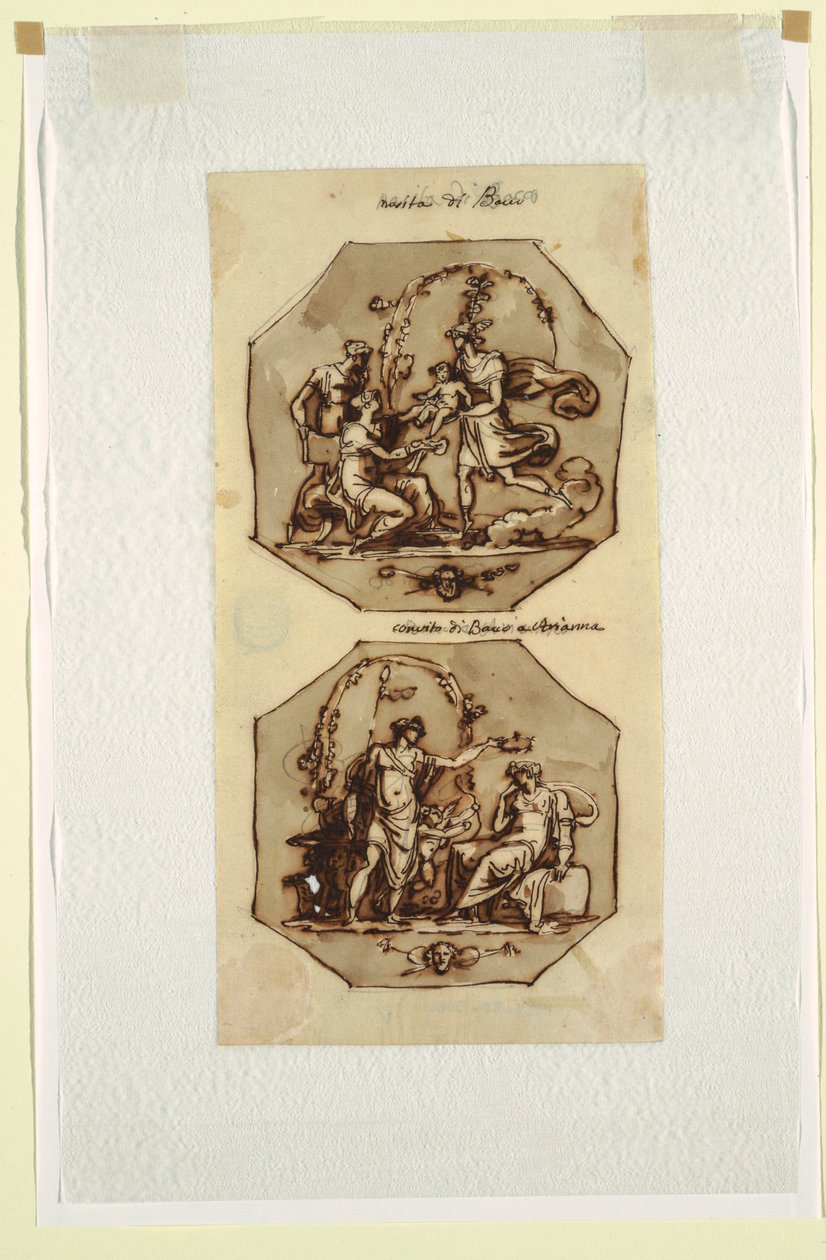 Nascimento de Baco; Banquete de Baco e Ariadne de Felice Giani
