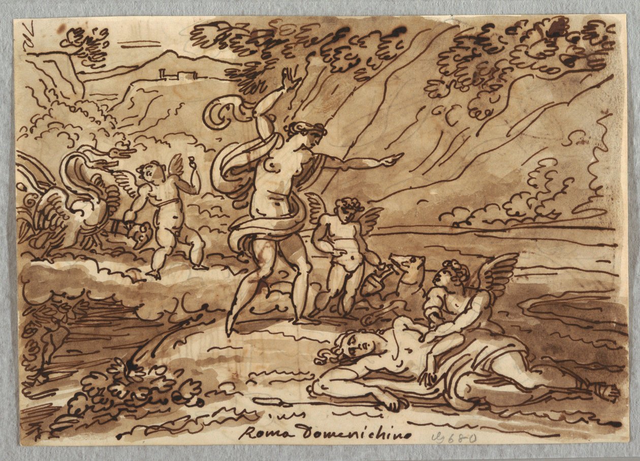 Morte de Adônis de Felice Giani