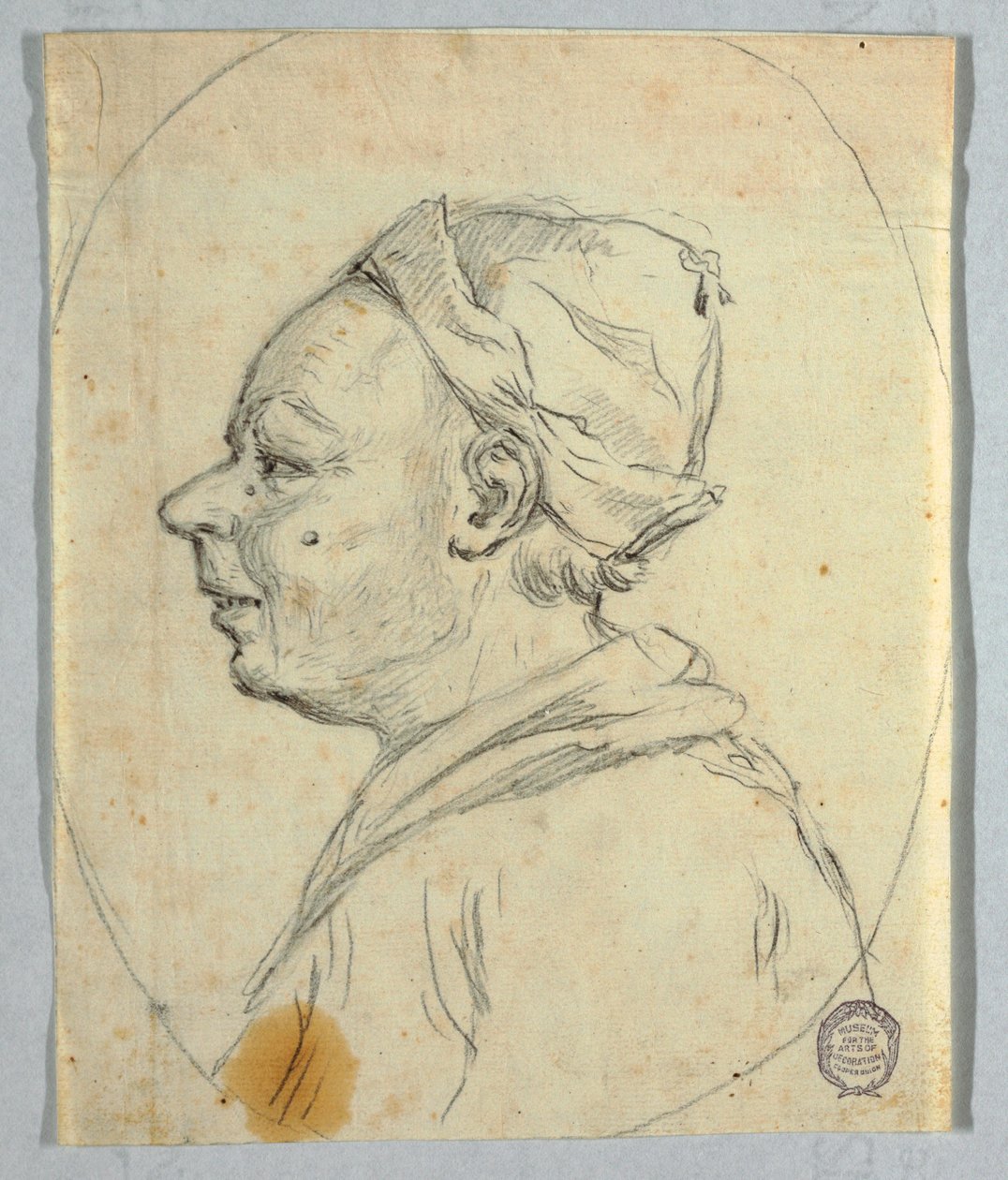 Desenho, Retrato de um homem, ca. 1820 de Felice Giani