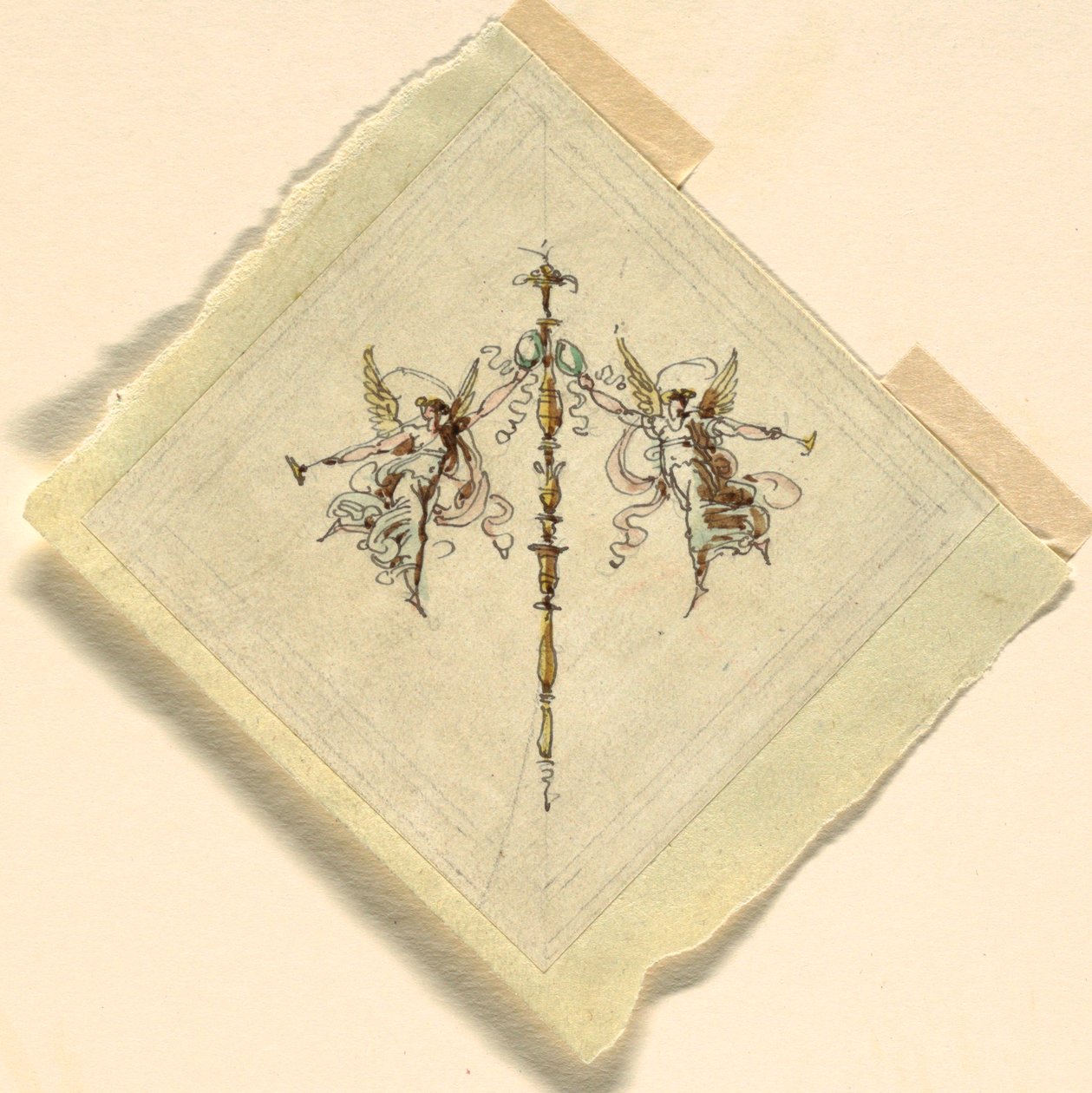 Fama com Trombeta, Recepção, Palazzo Quirinale, Roma de Felice Giani