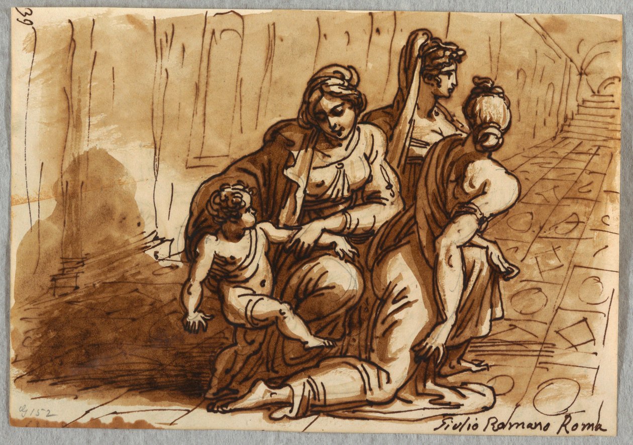Grupo de Figuras, Estudo da Doação, segundo Giulio Romano de Felice Giani