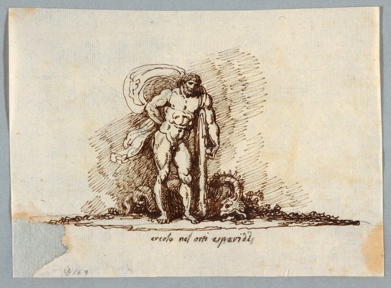 Hércules no Jardim das Hespérides de Felice Giani