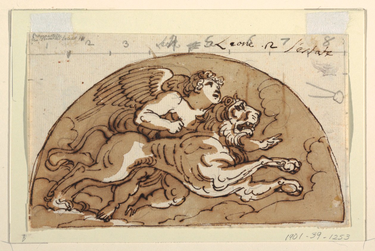 Leo, Lunette for Ceiling, Sala Octogonal, Palazzo Milzetti, Faenza de Felice Giani