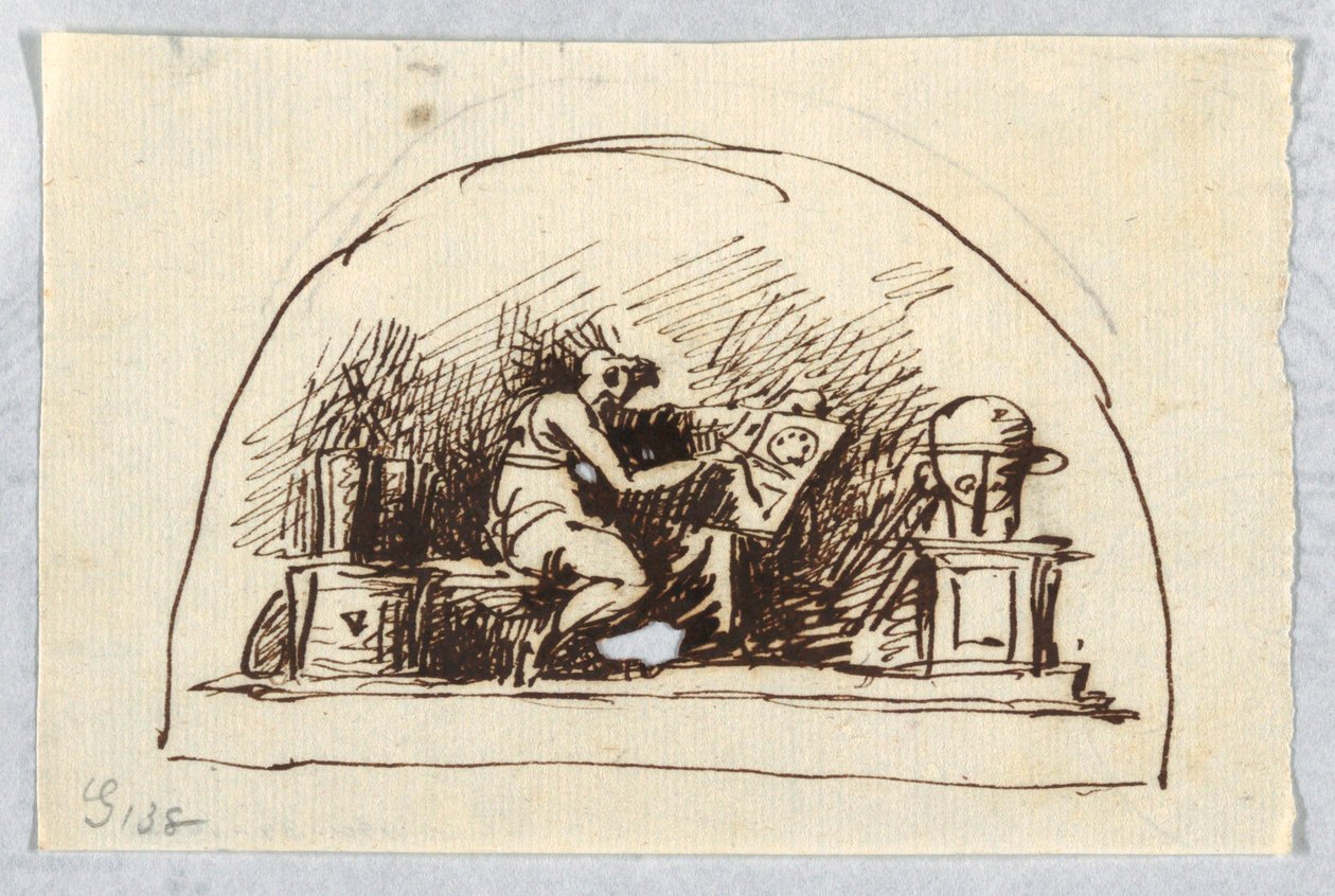 Lunette com Artes e Ciências de Felice Giani