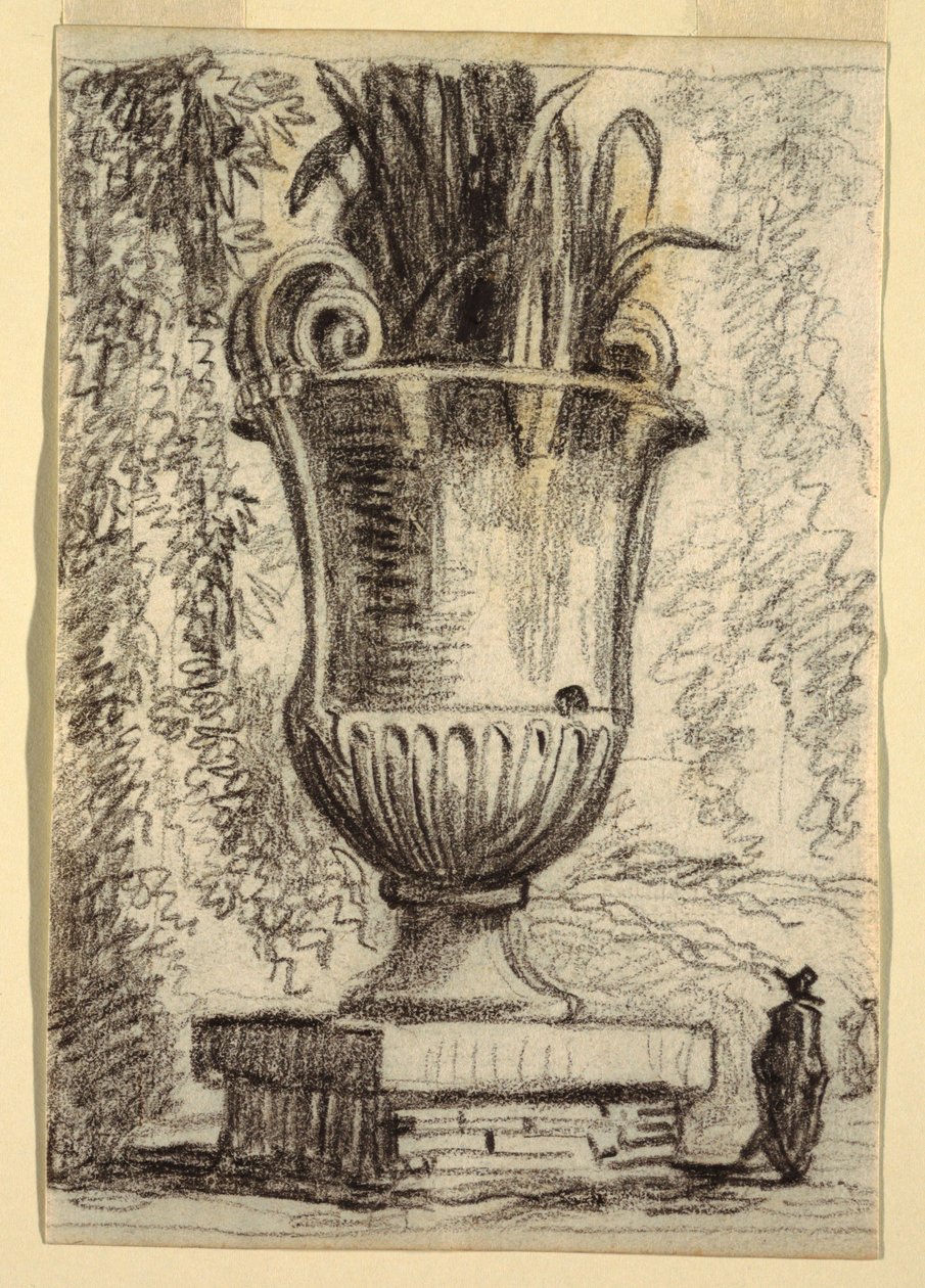 Vaso monumental em um parque de Felice Giani