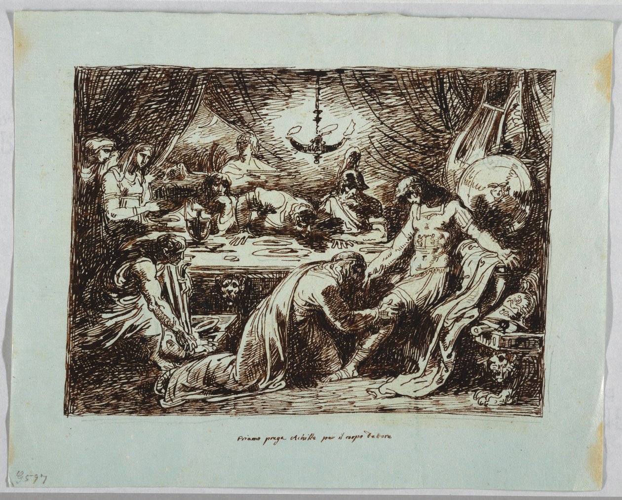 Príamo na tenda de Aquiles de Felice Giani